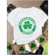 thumbnail image 2 of Casual Style Women's St. Patrick's Day Shamrock Graphic T-Shirt - Casual Crew Neck, Breathable Polyester Blend, Short Sleeves, All-Season Comfort, XS-XXL, 2 of 6