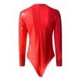 thumbnail image 5 of Pxiakgy Combinaisons pour Femmes Combinaison en Similicuir Coloré Pu Col Rond Manches Longues Rouge + S, 5 of 5