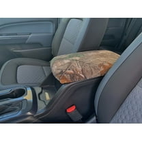 Auto Console Covers- Fits the Chevrolet Colorado 2015-2022 Center Console Armrest Cover Fleece Fabric - Real Tree Camo