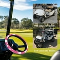 thumbnail image 2 of Jeiento American Flag Golf Cart Steering Wheel Pink Golf Cart Steering Wheel Covers for Club Car Universal Fit Boat Steering Wheel Cover Golf Cart Accessories Decoration, 2 of 7
