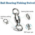 thumbnail image 3 of czcpp-Fishing Swivels Ball Bearing Connector High Strength Stainless Steel Solid Welded Rings Barrel Swivels Saltwater Freshwater Fishing, 3 of 4
