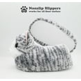 thumbnail image 5 of Onmygogo Indoor Fuzzy Winter Animal Cat Plush Slippers for Women and Men(Size 9-10.5, Gray), 5 of 7