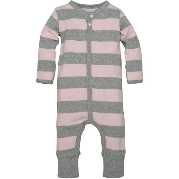 Burt's Bees Baby Organic Baby Girl Rugby Stripe Jumpsuit Coverall