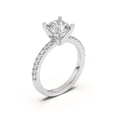 thumbnail image 2 of Silvago Jewelry Cushion Cut 1.92 Ct Moissanite Ring - 14K White Gold Plated Band - Wedding Engagement Solitaire Ring for Women, 2 of 3
