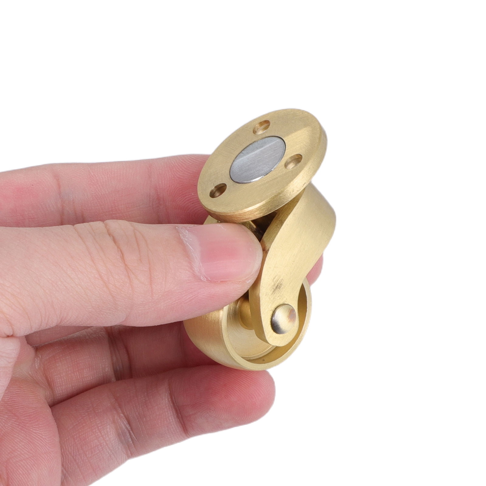 LOLIPPYY 2-Pack Metal Brass Swivel Caster Wheels Replacement for Office Chairs, Furniture, and Trolleys Smooth Rolling