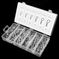 thumbnail image 1 of Cotter Pin Assortment, 150pcs R Cotter Pin Assortment Kit, Metal Tractor Pin Clips Heavy Duty Hitch Pin, Hitch Clips Pins, 1 of 8