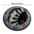 thumbnail image 3 of 3D Halloween Rug, Candy Corn Abyss Quilted Round Mat, Halloween Quilted Round Rug 3D Illusion, Soft & Durable Fabric Non- Modern Home Decor (40cm/15.75in,60cm/23.62in,80cm/31.5in, Style ), 3 of 7