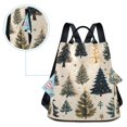 thumbnail image 5 of FORMRS Women's Travel Backpack Purse Anti-theft Hidden Pockets Casual Shoulder Bag, Beige Christmas Trees, 5 of 7