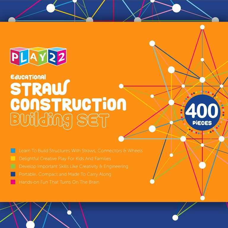 Jeu de construction straws and connectors: 400 pièces