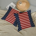 thumbnail image 5 of 4th of July Pillow Covers 20x20 Red Stripes Blue White Patriotic Stars Outdoor Decor Throw Pillows for Couch Independence Day Memory Day Pillowcase Decorative Cushion Case for Sofa Bed Set of 2, 5 of 6
