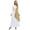 Gold, variant on zdhoor Womens Roman Greek Beauty Toga Dress Overlay Gold Trim Dress Robe Sky Blue XXL