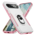 thumbnail image 2 of for Google Pixel 9 Pro XL Armor Case with Camera Lens Slide Protection [Military Grade Drop Tested] for Magnetic Car Mount Ring Holder Kickstand Protective Heavy Duty Phone Case,White+Pink, 2 of 10