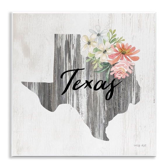 Stupell Industries Shabby Chic Texas Botanical & Floral Painting Unframed Art Print Wall Art, 12 x 12