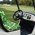 thumbnail image 6 of Pzuqiu 2 Piece Golf Cart Seat Covers Keeps Seats Clean, Compatible with Outdoor Golf Carts Golf Cart Seat and Backrest Covers(Green Clover Pattern), 6 of 10