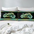 thumbnail image 4 of Erosebridal Dirt Bike Sports Twin Sheet Sets, Yellow Green Bedding Twin Size, Teens 3 Pieces, 4 of 7