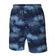 thumbnail image 4 of Cauagu Starry Sky Print Men's Swim Trunks,Hawaiian Bathing Suit Swimsuits Beach Shorts with Pockets for Men Quick Dry Swimming Board Shorts-, 4 of 6