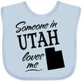 thumbnail image 3 of Inktastic Someone in Utah Loves Me Boys or Girls Baby Bib, 3 of 4