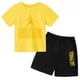 thumbnail image 3 of Conjunto de camiseta y pantalones cortos con estampado de estrellas CR7 de algodón para niños y niñas de 3 a 13 años en edad preescolar, ropa informal para niños Sunshine, 3 of 5