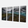 thumbnail image 2 of Turquoise Mountain Lake with Clouds - Landscape Canvas Art Print, 2 of 3