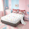 thumbnail image 3 of Erosebridal Kids Ball Games Theme 7pcs Bedding Comforter Set,Red Ices Cream Baseball Print Queen Bedding Sets For Boys,Reversible, 3 of 7