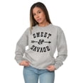 thumbnail image 5 of Sweet Savage Cute Sassy Attitude Gym Women Crewneck Sweatshirt Brisco Brands X, 5 of 5