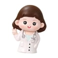 thumbnail image 4 of Doctor Statue Ángel en Figurina blanca Linda muñeca de resina Sculpture Cake Topper para sala de estar de cumpleaños. Descripción del escritorio del Doctora, 4 of 8