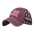 thumbnail image 2 of Helii Independence Day American Flag Baseball Cap, Unisex Breathable Mesh Sun Hat with Patriotic Print, Lightweight Polyester-Cotton Cap for Men Women, 2 of 4
