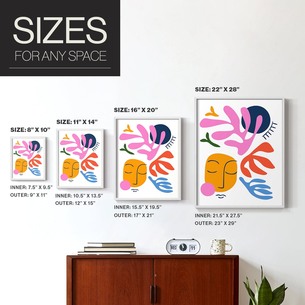 Matisse CDXL in White Solid Wood Framed Print No Nail Hanging