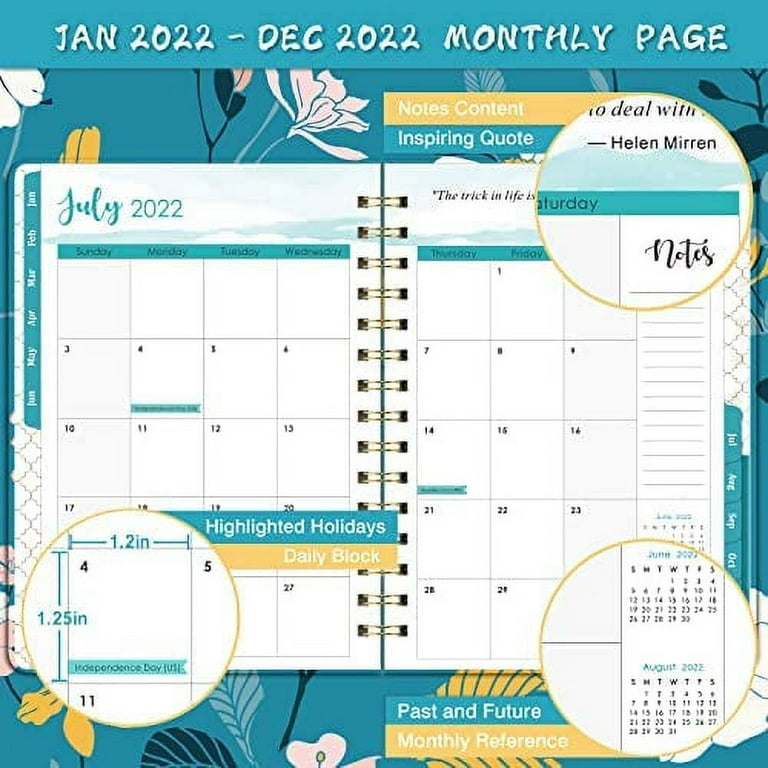 2022 Planner - Planner & Calendar 2022, 6.4'' x 8.5