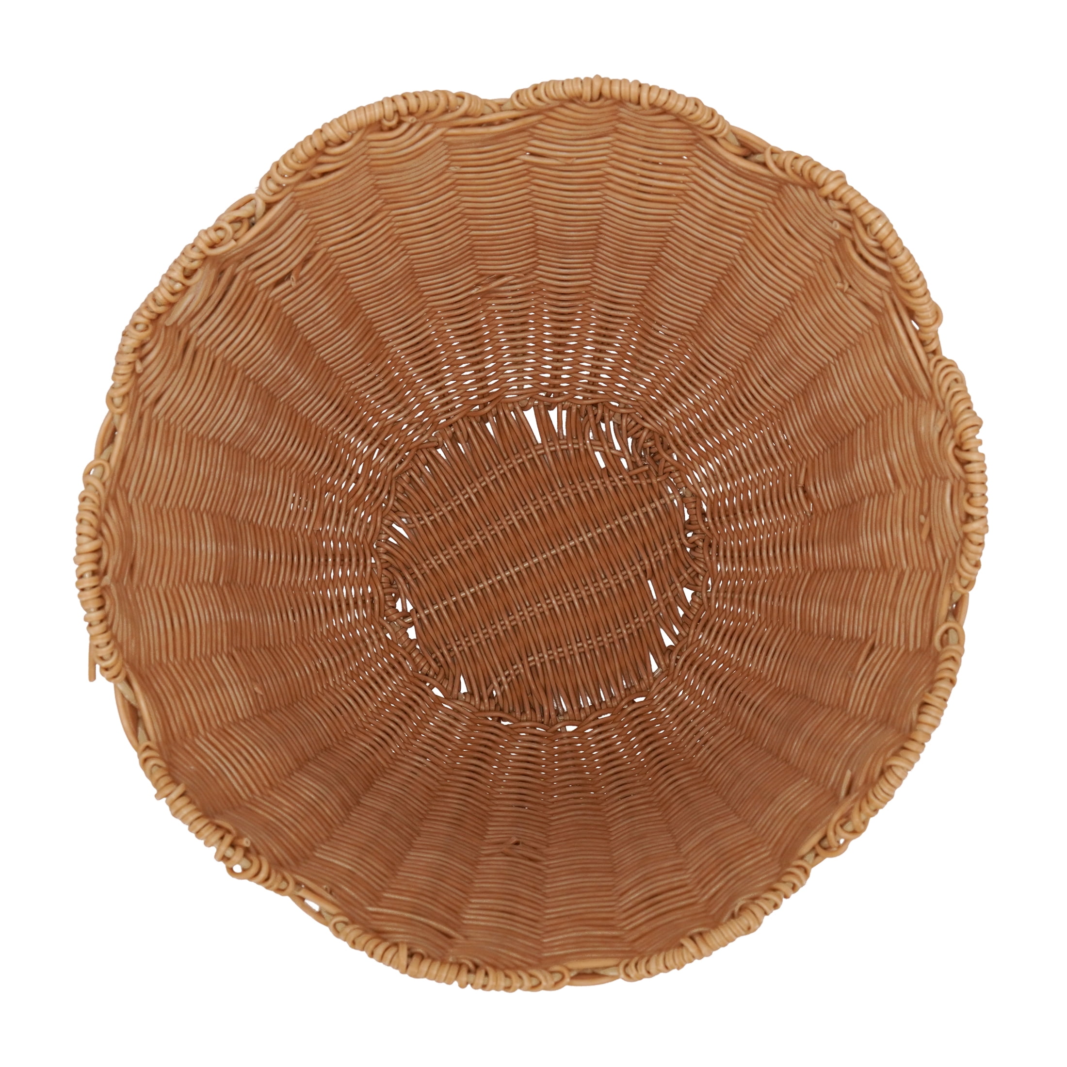 Scalloped Decorative Basket, Tan, 12" x 10", by My Texas House