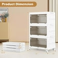 thumbnail image 3 of Costway 3-Tier Stackable Storage Bins 33-gal Collapsible Storage Boxes with Lid Organizer, 3 of 10