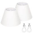 thumbnail image 1 of Lamp Shades Seaside Village, tela blanca, juego de 2, 1 of 6