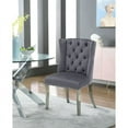 thumbnail image 5 of Meridian Furniture Suri Gray Velvet Dining Chair (Set of 2), 5 of 7