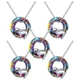 thumbnail image 1 of Dije y Cadena de Osos Perezosos High Monaco 5 Pzas Collar Oso Perezoso/Aro Gris/Multicolor Metal, 1 of 1
