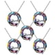 thumbnail image 1 of Dije y Cadena de Osos Perezosos High Monaco 5 Pzas Collar Oso Perezoso/Aro Gris/Multicolor Metal, 1 of 1