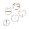 thumbnail image 1 of ADDHAT 5Ud Clips Para Camiseta Con Hebillas De Estilo Con Perla Artificial Para Uso Formal Y Casual, 1 of 8