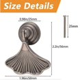 thumbnail image 2 of Ginkgo Leaf Shaped Handle, 4 Pieces ANTIQUE NICKEL Pendant Pull Hand, Single Hole Drawer Hardware Zinc Handle Pull, 2 of 5