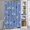 thumbnail image 6 of Blue Camels Small Stall Shower Curtain, Waterproof Shower Curtains for Bathroom, Modern Watercolor Cute Funny Animals Washable Fabric Cloth Bath Curtain for Bathtub Decoration with Hooks 36x72 Inches, 6 of 9