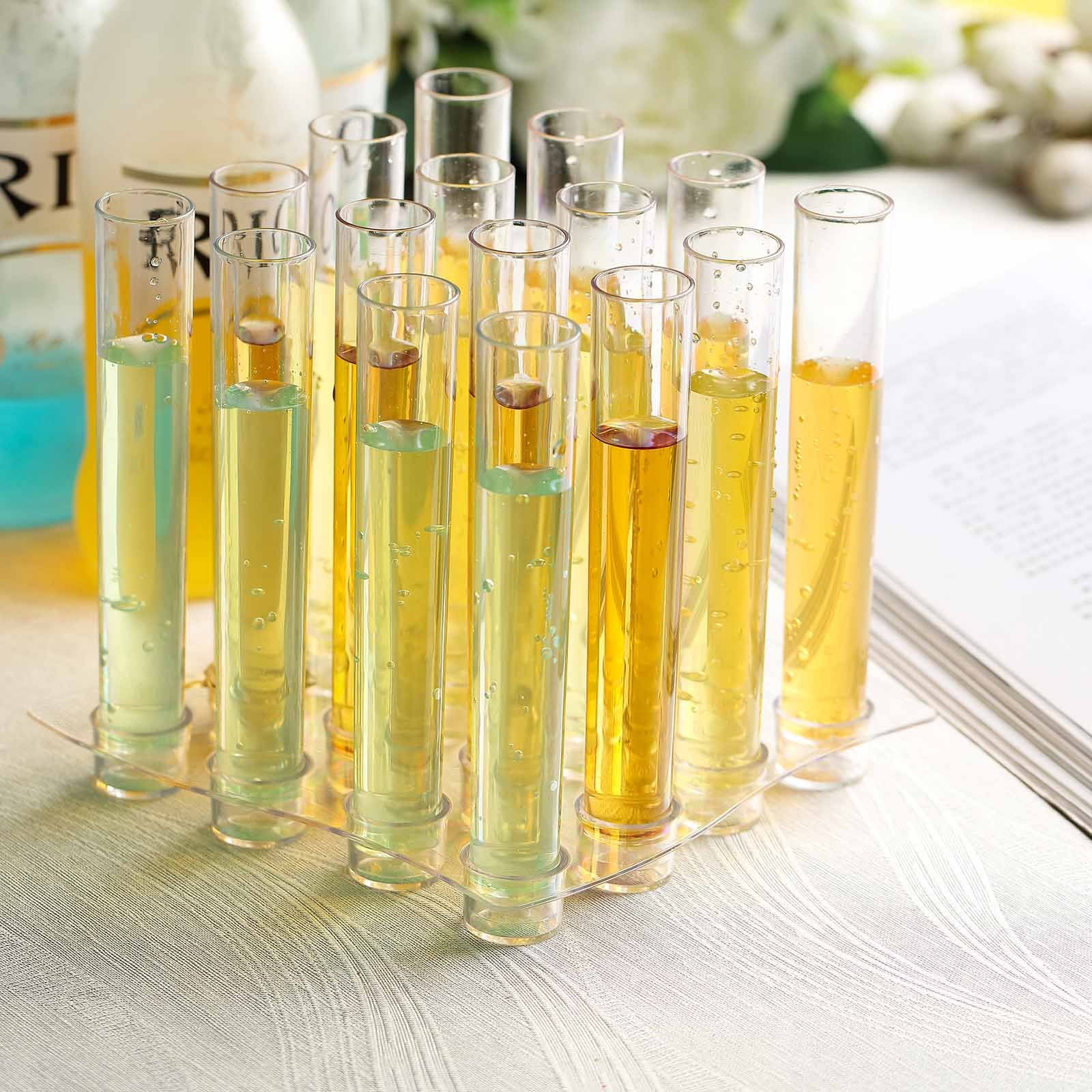 Efavormart 80 Pcs Clear Test Tube 1oz Disposable Plastic Shot Glasses w ...