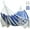 Blue and White, variant on Double Macrame Hammock with Elegant Tassels for Patio, Yard, Beach and Wedding Decor, Indoor Outdoor Use Holds 450lbs Includes Tie Ropes and Drawstring Bag