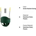 thumbnail image 5 of REDCAMP High Back Toddler Bucket Swing Seat with Coated Chains, Heavy Duty Kids Swing Seat for Outside Backyard, Green, 5 of 9