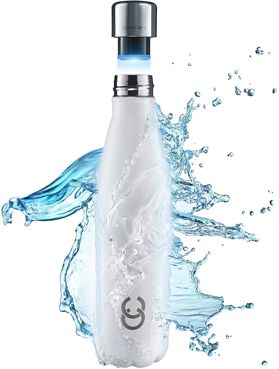 CrazyCap UV Water Bottle Purifier for Water Purification + Self