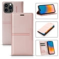 thumbnail image 1 of SaniMore for iPhone 14 Pro Max 6.7" 2022 Case [Magnetic Flip Full Protecetive Cover] Card Cash Pokcet + Kickstand + Retro Wear-resisitant PU Leather + Shockproof TPU Inner Business Shell, Rosegold, 1 of 9