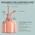 thumbnail image 4 of Watering Can Indoor Plants - Copper Plant Mister - Stylish and Rust Resistant Watering Cans for Healthy Hydration - Prevents Overwatering, 4 of 6