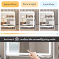 thumbnail image 3 of FULLWATT LED Makeup Mirror, Vintage-Style Vanity Mirror with Adjustable Brightness, Touch Control & Magnification, Dimmable Hollywood Lighted Mirror for Bathroom, Bedroom, Dressing Table, 3 of 12