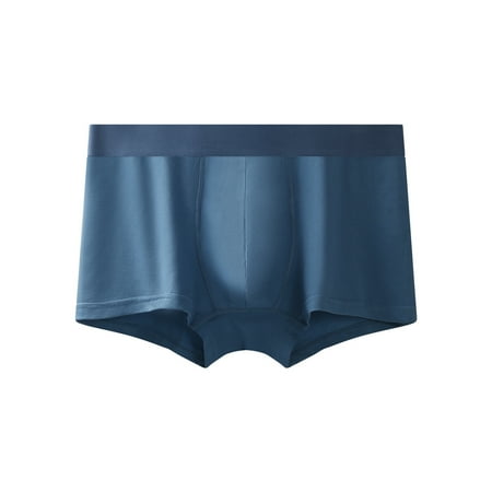 

Panties For Men Comfortable Elastic Waist Boxer Solid Color Large Size Underwear