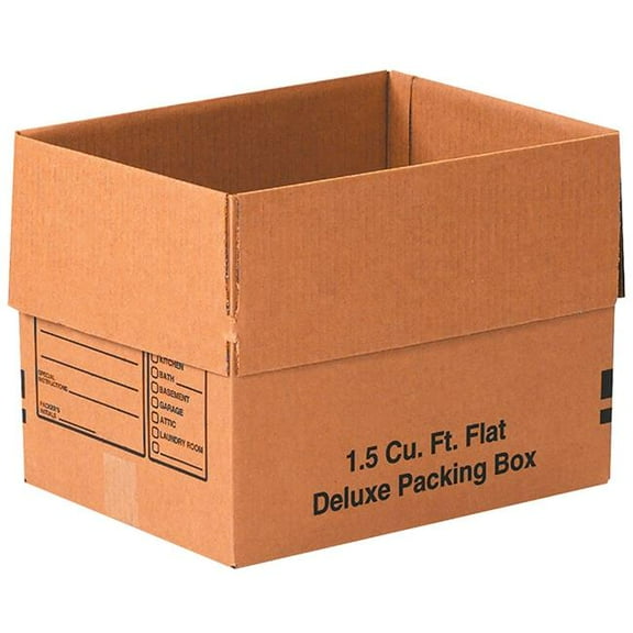 Box Packaging BP2723 16 x 12 x 12 in. Deluxe Cardboard Corrugated Boxes - Kraft
