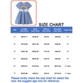 thumbnail image 3 of ENFLASH 100% Cotton Little Girls Dress Short Sleeve Rainbow Toddler Summer Sundress Striped Dresses, 3 of 8