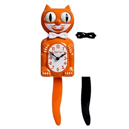 Orange Harvest Kit Cat Clock 15.5 Full Size Kit-Cat Klock with Moving Eyes and Tail Retro Style