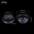 thumbnail image 2 of Uxcell 6 Inch Round Garden Plastic Mesh Cup Slotted Net Pot Basket for Flower Planting Clear 3 Pack, 2 of 5